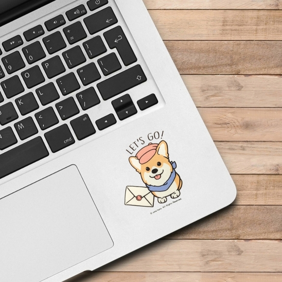 Waterproof Corgi Travel Sticker Decal Die Cut - Picture 3 of 7